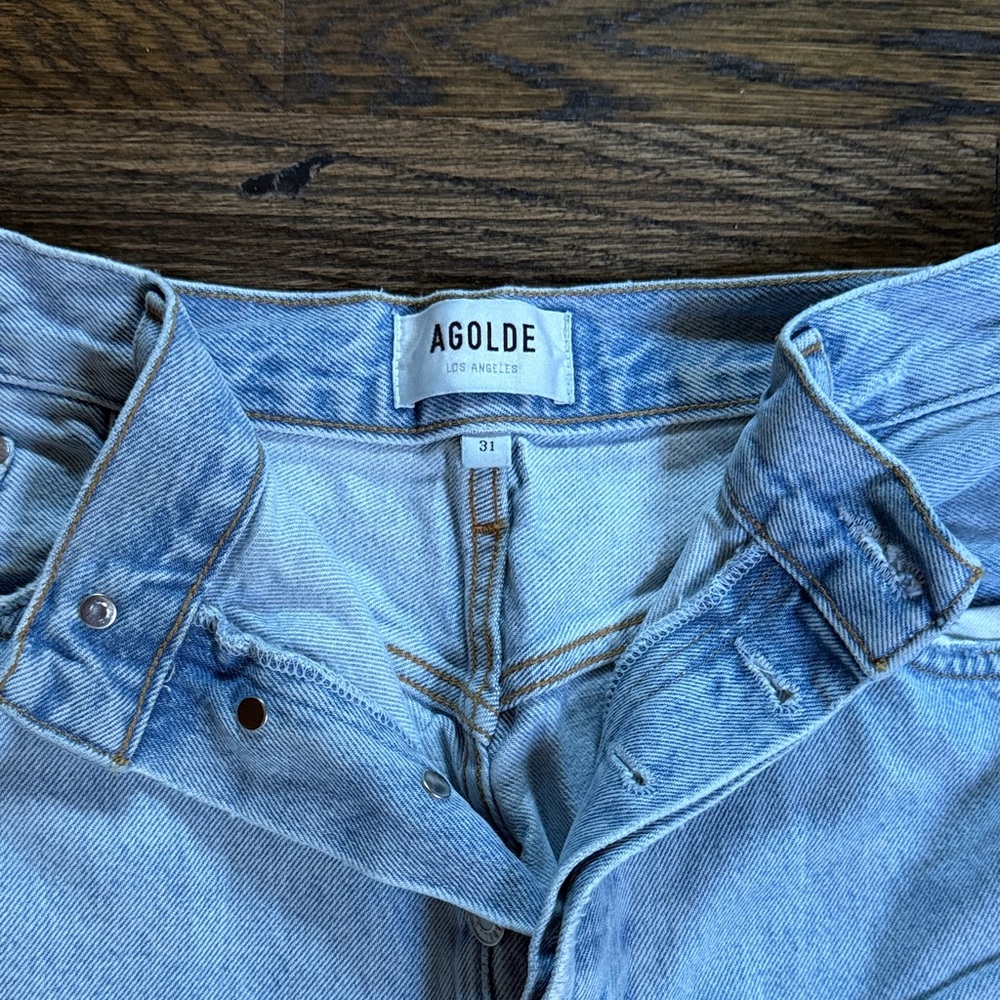 AGOLDE Light Blue Tapered 90s Jeans - Picture 2 of 4